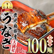 【4504306a】＜大満足＞東串良町のうなぎ蒲焼(無頭)(120g×100尾・計約12000g・タレ、山椒付)うなぎ 高級 ウナギ 鰻 国産 蒲焼 蒲焼き たれ 鹿児島 ふるさと 人気【アクアおおすみ】