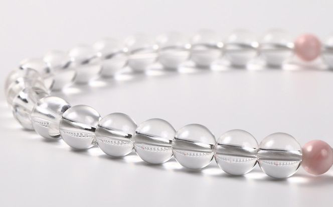 【意匠京念珠板倉】京念珠 女性用 水晶 桜貝入 8mm玉(数珠袋付)［ 京都 数珠 念珠 人気 おすすめ 化粧箱入 証明書付 京都府伝統産業優秀技術 お取り寄せ 通販 送料無料 ふるさと納税 ］ 261009_B-VJ10