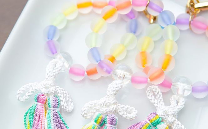 【意匠京念珠板倉】京念珠 数珠屋がつくる 虹色ストラップ［ 京都 数珠 念珠 人気 おすすめ 化粧箱入 証明書付 京都府伝統産業優秀技術 お取り寄せ 通販 送料無料 ふるさと納税 ］ 261009_B-VJ12