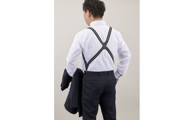 102504-3 お洒落と機能性「ホルスター型サスペンダー」ブラック 272183_AF141