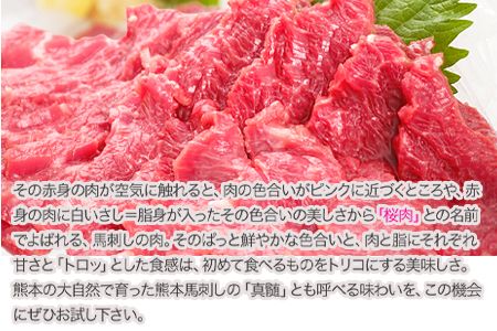 馬刺し 上赤身 ブロック 国産 熊本肥育 冷凍 生食用 たれ付き(10ml×9袋) 100g×9セット 肉 期間限定 絶品 牛肉よりヘルシー 馬肉 予約 平成27年28年 農林水産大臣賞受賞 熊本県長洲町《7月中旬-9月末頃出荷》---ng_fkgakm_bc79_r7_30000_900gt---