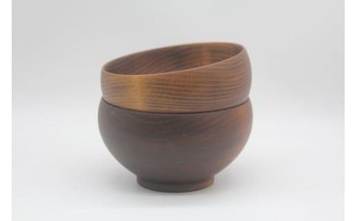 めいぼく椀テッラ大 2樹種セット(ブナ・サクラ)【めいぼく椀テッラ 13.0φ×7.4cm 手作り ウレタン塗装 国産天然木 おしゃれ プレゼント 記念 お祝い 夫婦 神奈川県 小田原市 】 142069_AR014