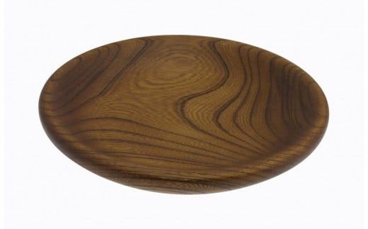 Zelkova バルク　8寸【お皿 キッチン用品 食器 雑貨 日用品 φ24cm×高さ3cm 木製食器 国産ケヤキ  工芸品 職人の手作り おしゃれ食器 神奈川県 小田原市 】 142069_AR019