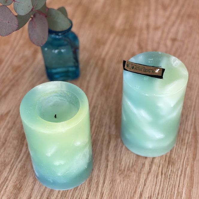 グラデーション円柱キャンドル【防災 停電 キャンプ 癒し アウトドア おしゃれ シンプル ろうそく ロウソク ローソク 仏壇 リラックス 北欧 ナチュラル インテリア雑貨 日用品雑貨 生活雑貨 神奈川県 小田原市 】 142069_CX002