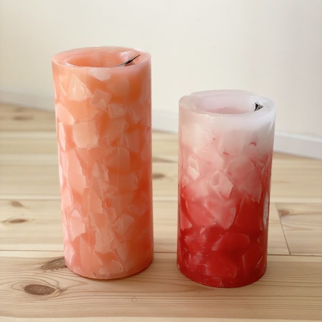 ブロック円柱キャンドル3本セット【防災 停電 キャンプ いやし アウトドア オシャレ シンプル 大 中 小 ロウソク ローソク リラックス 北欧 ナチュラル インテリア雑貨 日用品雑貨 生活雑貨 神奈川県 小田原市 】 142069_CX004