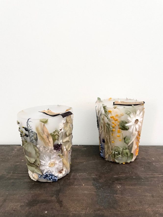 ドライフラワーキャンドル【防災 停電 キャンプ 癒し アウトドア 贈り物 プレゼント ギフト ドライフラワー キャンドル ろうそく 植物 インテリア 花 ハーブ ナチュラル 自然 オシャレ お洒落 神奈川県 小田原市 】 142069_CX005