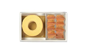 菜の花 湘南ゴールドソフトバウム（ホール）1個・沖縄黒糖ハードバウム（カット）セット【ハードバウム ソフトバウム 小田原バウムクーヘン 箱根・森のバウム おいしいバウムクーヘン 沖縄波照間黒糖 神奈川県 小田原市 】 142069_DH005