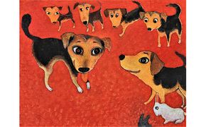 アーティストが『愛しいペットのポートレート』描きます 6号サイズ 410×318mm (縦横対応）【アート F6号サイズ　油絵 横井山泰 美術 作家 410×318mm 神奈川県 小田原市 】 142069_DK003