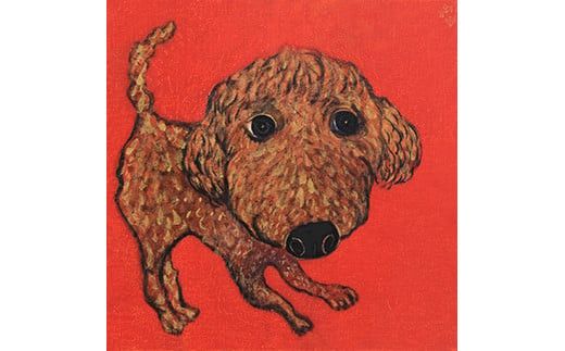 アーティストが『愛しいペットのポートレート』描きます 6号サイズ スクエア 410×410mm【アート 6号サイズ　油絵 横井山泰 美術 作家 410×318mm スクエア 神奈川県 小田原市 】 142069_DK004