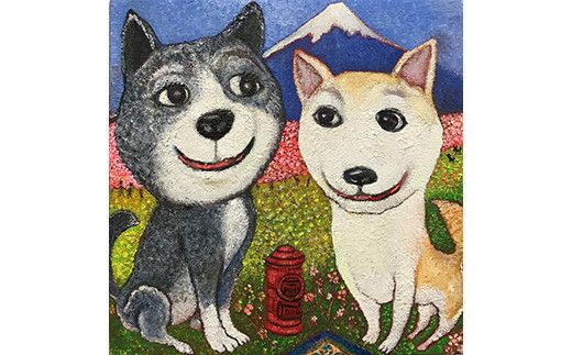 アーティストが『愛しいペットのポートレート』描きます 6号サイズ スクエア 410×410mm【アート 6号サイズ　油絵 横井山泰 美術 作家 410×318mm スクエア 神奈川県 小田原市 】 142069_DK004