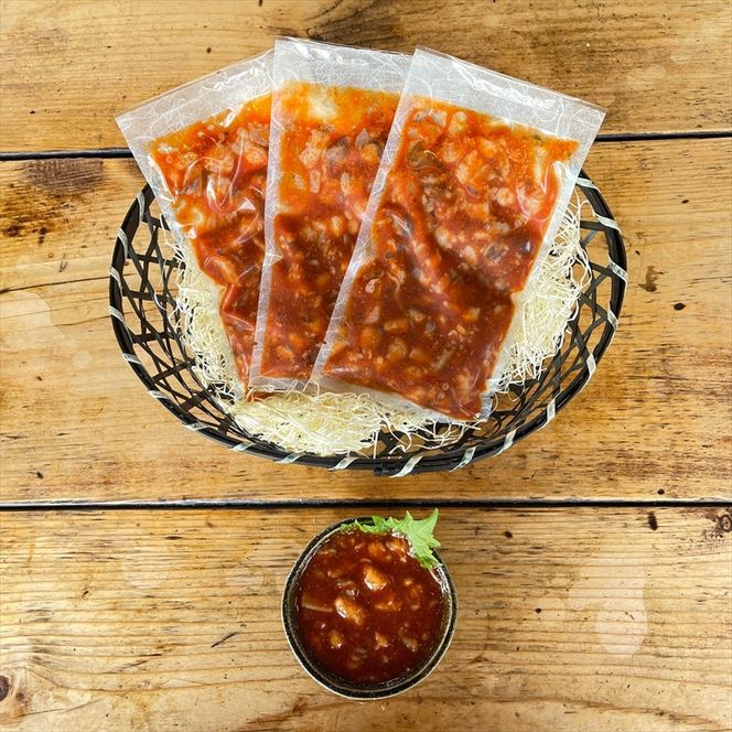 たこ七味 3パック【たこ 珍味 おつまみ キムチ 惣菜 海鮮 いかの塩辛 珍味 お取り寄せ 御中元 お中元 お歳暮 父の日 母の日 贈り物 日本酒 焼酎】【神奈川県小田原市早川】 142069_DQ080