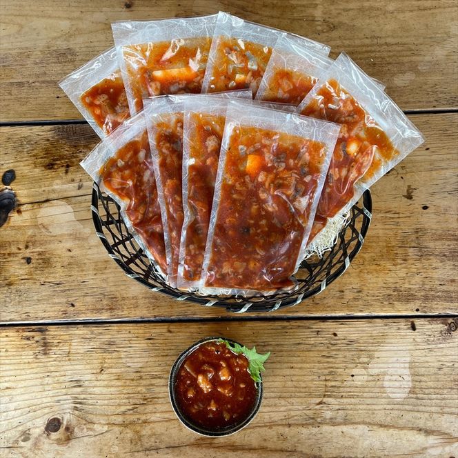 たこ七味 9パック【たこ 珍味 おつまみ キムチ 惣菜 海鮮 いかの塩辛 珍味 お取り寄せ 御中元 お中元 お歳暮 父の日 母の日 贈り物 日本酒 焼酎】【神奈川県小田原市早川】 142069_DQ086