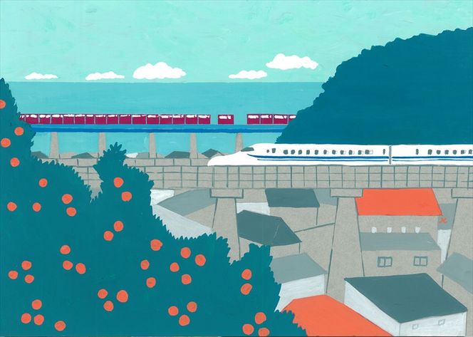 ポストカード８枚セット【絵はがきセット 小田原 100x148mm 風景絵はがき 8枚セット 風景 やわらかい やわらか描写 アート作品 屋内装飾 神奈川県 小田原市 】 142069_FH001