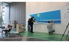 壁掛け壁画　小田原の風景など　大型オリジナルアート　壁のサイズに合わせたキャンバス作品　4メートル程度まで　海　山　空 142069_FU001