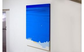 オリジナル風景画　オーダー制作　ペインティング　小田原にある景色　心象風景　片田舎の風景　子供の頃に見た風景　海　空　山 142069_FU002