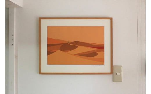 オリジナル風景画　オーダー制作　額装付きジクレープリント　小田原にある景色　心象風景　片田舎の風景　子供の頃に見た風景　海　空　山 142069_FU003