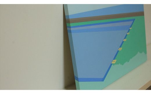 原画【お家に帰ろう】オリジナル風景画　 ペインティング　小田原出身在住イラストレーターの作品　心象風景　子供の頃見た風景　海　空　山 142069_FU009