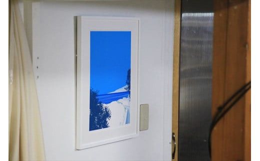 【未来のために】小説付き　直筆サイン入り　額付きジークレープリント　小田原にある景色　心象風景　片田舎の風景　子供の頃に見た風景　海　空　山 142069_FU013