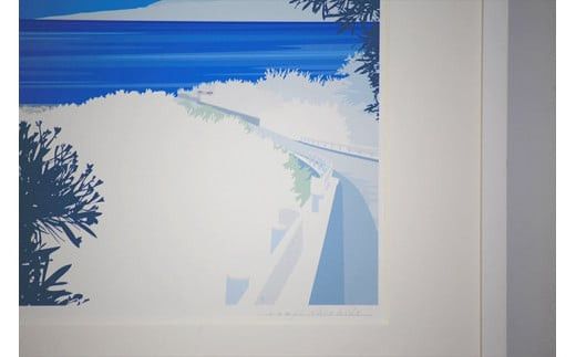 【未来のために】小説付き　直筆サイン入り　額付きジークレープリント　小田原にある景色　心象風景　片田舎の風景　子供の頃に見た風景　海　空　山 142069_FU013