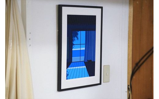 【森の中の小さな明かり】小説付き　直筆サイン入り　額付きジークレープリント　小田原にある景色　心象風景　片田舎の風景　子供の頃に見た風景　海　空　山 142069_FU022