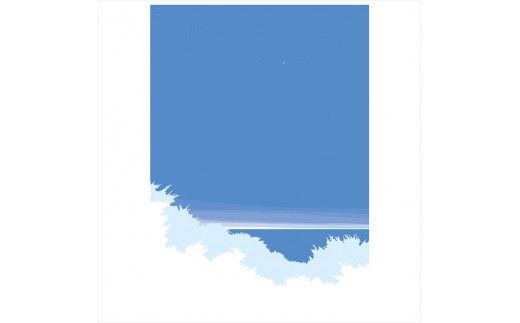 【明日もこの場所で】直筆サイン入り　額付きジークレープリント　小田原にある景色　心象風景　片田舎の風景　子供の頃に見た風景　海　空　山 142069_FU026