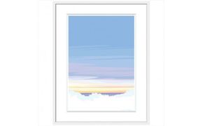 【旅】直筆サイン入り　額付きジークレープリント　小田原にある景色　心象風景　片田舎の風景　子供の頃に見た風景　海　空　山 142069_FU033