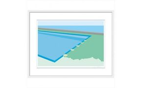 【お家に帰ろう】直筆サイン入り　額付きジークレープリント　小田原にある景色　心象風景　片田舎の風景　子供の頃に見た風景　海　空　山 142069_FU040