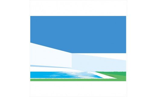 【午前中の穏やかな時間】直筆サイン入り　額付きジークレープリント　小田原にある景色　心象風景　片田舎の風景　子供の頃に見た風景　海　空　山 142069_FU042