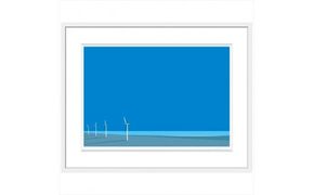 【花が咲く】直筆サイン入り　額付きジークレープリント　小田原にある景色　心象風景　片田舎の風景　子供の頃に見た風景　海　空　山 142069_FU051