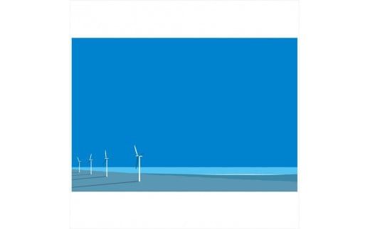 【花が咲く】直筆サイン入り　額付きジークレープリント　小田原にある景色　心象風景　片田舎の風景　子供の頃に見た風景　海　空　山 142069_FU051