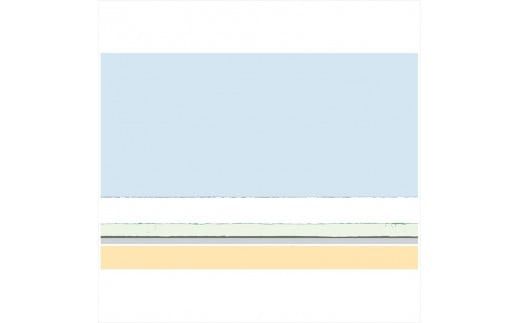 【一緒に歩こう】直筆サイン入り　額付きジークレープリント　小田原にある景色　心象風景　片田舎の風景　子供の頃に見た風景　海　空　山 142069_FU053