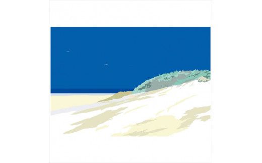 【彼女のバッグと初めての街】直筆サイン入り　額付きジークレープリント　小田原にある景色　心象風景　片田舎の風景　子供の頃に見た風景　海　空　山 142069_FU054