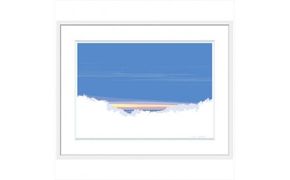 【アナザーヴィーナス】直筆サイン入り　額付きジークレープリント　小田原にある景色　心象風景　片田舎の風景　子供の頃に見た風景　海　空　山 142069_FU055