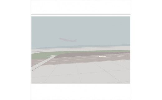 【始まったことと、終わったことと】直筆サイン入り　額付きジークレープリント　小田原にある景色　心象風景　片田舎の風景　子供の頃に見た風景　海　空　山 142069_FU059