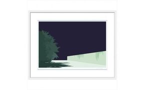 【何も思い出さなくてもいいのかもしれない】直筆サイン入り　額付きジークレープリント　小田原にある景色　心象風景　片田舎の風景　子供の頃に見た風景　海　空　山 142069_FU061