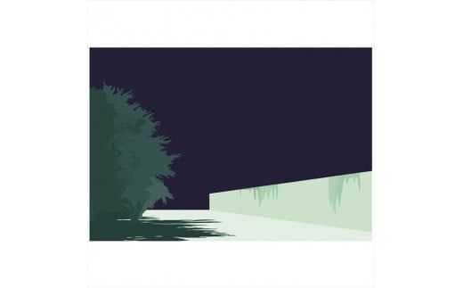 【何も思い出さなくてもいいのかもしれない】直筆サイン入り　額付きジークレープリント　小田原にある景色　心象風景　片田舎の風景　子供の頃に見た風景　海　空　山 142069_FU061