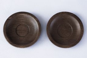 ナラのソーサー 2枚セット 【 食器 神奈川県小田原市】 142069_GE006