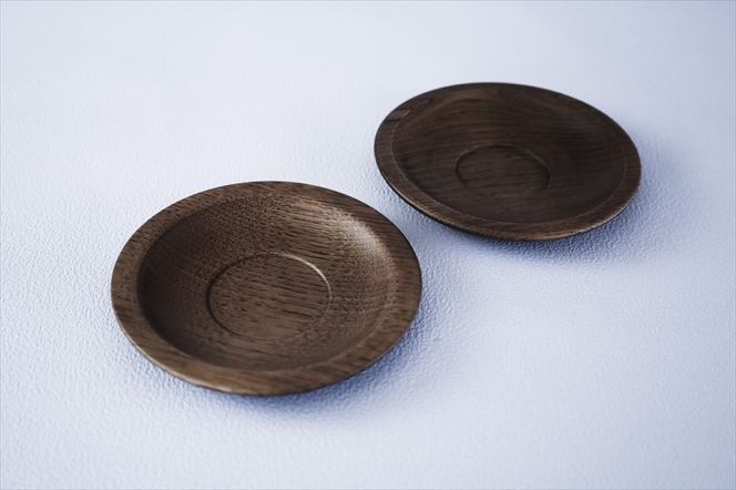 ナラのソーサー 2枚セット 【 食器 神奈川県小田原市】 142069_GE006