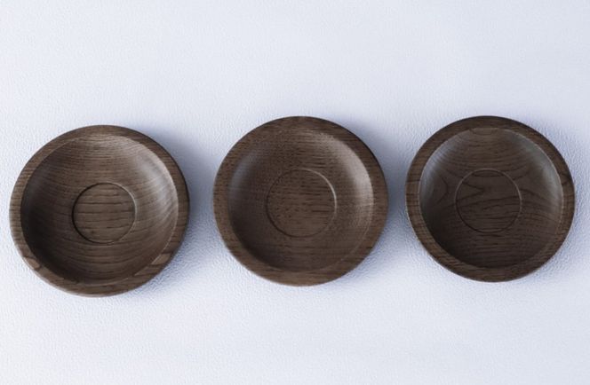 ナラのソーサー 3枚セット 【 食器 神奈川県小田原市】 142069_GE007