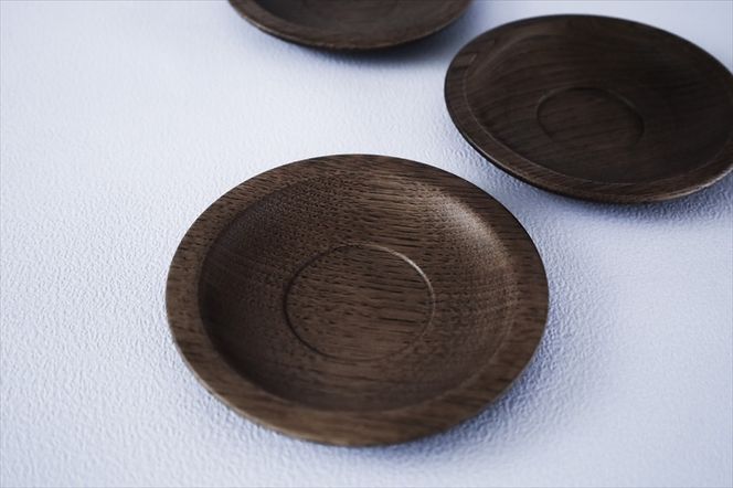 ナラのソーサー 3枚セット 【 食器 神奈川県小田原市】 142069_GE007