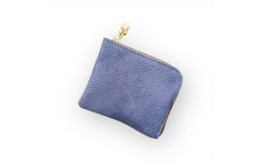 鹿革L字財布ミニ　ブルーグレー【 財布 神奈川県 小田原市 】 142069_GN011