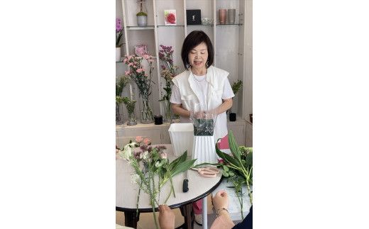 生花アレンジ体験レッスン 【 フラワーアレンジメント 体験 チケット 神奈川県 小田原市 】 142069_HQ004