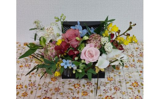 生花BOXアレンジ体験レッスン 【 フラワーアレンジメント 体験 チケット 神奈川県 小田原市 】 142069_HQ006