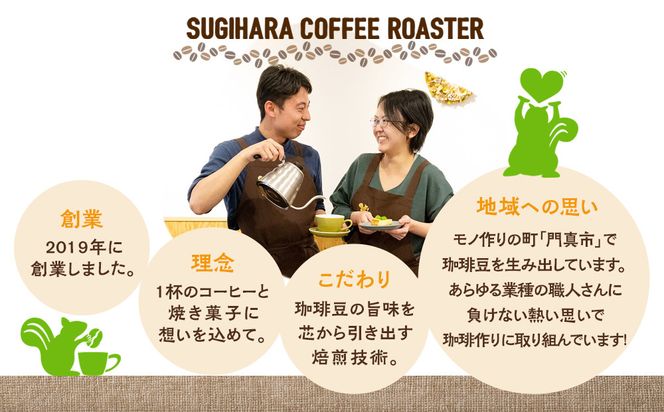 【コーヒー豆定期便】珈琲豆 200g×2銘柄 6ヶ月（中挽き） 272230_BD013