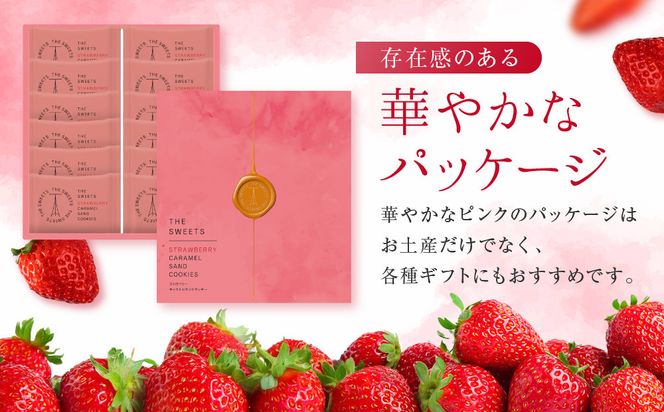 【期間限定11月から発送】ザ・スウィーツ 苺キャラメルサンドクッキー(12個)［ シャディ スイーツブランド THE SWEETS キャラメルサンドクッキー ストロベリー 人気 おすすめ いちご 苺 クッキー スイーツ お菓子 チョコ ギフト プレゼント お取り寄せ 送料無料 ふるさと納税 ］ 261009_SHDYAS032