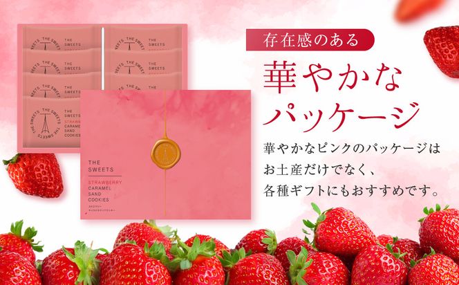 【期間限定11月から発送】◆ギフト包装対応◆ザ・スウィーツ 苺キャラメルサンドクッキー(8個)［ シャディ スイーツブランド THE SWEETS キャラメルサンドクッキー ストロベリー 人気 おすすめ いちご 苺 クッキー スイーツ お菓子 チョコ ギフト プレゼント お取り寄せ 送料無料 ふるさと納税 ］ 261009_SHDYAS039