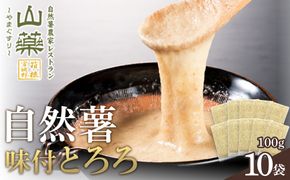 解凍するだけでお店の味が楽しめる。自然薯味付とろろ100ｇ×１０ｐセット【とろろ 極上とろろ 山芋 箱根 お家用 家庭用 国産 セット商品 自然薯 味付とろろ 贈答品 神奈川県 小田原市 】 142069_DV002