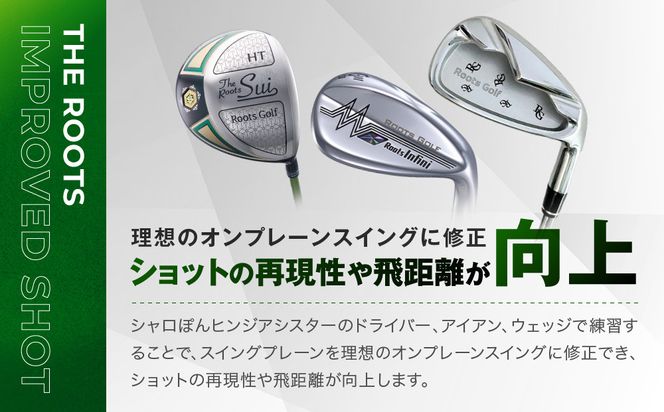 【ルーツゴルフ特許出願済】ゴルフスイング練習器シャロぽんヒンジアシスター（スチールシャフト）［ 京都 ゴルフ ブランド 世の中で一番飛ぶクラブを作りたい 飛距離 スコア 人気 おすすめ オーダーメイド 特別仕様 カスタマイズ カスタム ］ 261009_A-AX036VC001