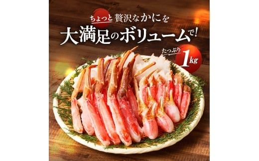 《生食可》北見市加工 生冷本ズワイガニ 1kg ( カニ かに 蟹 ズワイガニ ずわい蟹 海鮮 魚介類 )【209-0003】