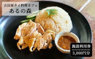 古民家タイ料理カフェ Aru no mori 施設利用券　3000円分 V-zz-A16A